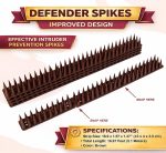 Heavy Duty Cat, Bird, Rodent Deterrent Outdoor Anti-Climb Repellent Security Device Spikes - 12 Pack [16.97FT] (1.98 pounds) - Image 3