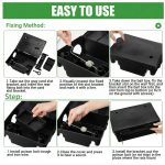 2 Pcs Rat Bait Stations Large Rodent with Key Reusable Mouse Stations Mice Blocks Heavy Duty Boxes for Outdoor Rodents Mice Blocks Station, Bait Not Included, Black (9.8 x 7.5 x 3.9 Inches) - Image 5