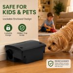 6 Pack Large Rat Bait Station with Key, 8" Tamper Resistant - Image 4