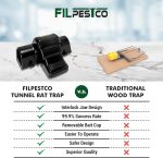 Large Rats Traps, Mouse Traps, Tunnel Snap Trap, 4 Count - Image 3