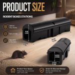 4 Pack Slim Rat Bait Stations with Key, Tamper-Resistant - Image 2