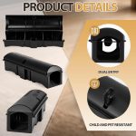 4 Pack Slim Rat Bait Stations with Key, Tamper-Resistant - Image 3