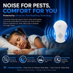 (2026 Upgraded) Ultrasonic Pest Indoor Repeller - Stronger Driving Force, Repellent for Mouse, Rats, Cockroaches, Spiders, Ants, Bugs, Plug-in Control Device, 2 Mode Switching (6 Pack) - Image 6