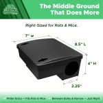 Mouse Bait Station 2 Pack Medium Size, Tamper Resistant Lockable Bait Boxes Indoor Outdoor, High Capacity Mid Size Rodent Bait Box with Key, Reusable Weather Resistant Pest Control - Image 3