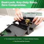 Mouse Bait Station 2 Pack Medium Size, Tamper Resistant Lockable Bait Boxes Indoor Outdoor, High Capacity Mid Size Rodent Bait Box with Key, Reusable Weather Resistant Pest Control - Image 4