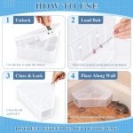 Qualirey 2 Pcs Large Rat Bait Station Mouse Bait Box with Key, Transparent - Image 4