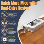 Reusable Metal Mouse Traps 4 Packs – Heavy Duty Humane Mouse Trap, Mechanical Catch Design, Easy Set & Reusable Rat Trap for Indoor & Outdoor Home Use - Image 3