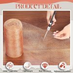 8" x 100 ft Copper Mesh for Rodent Control, Rustproof Copper Wool for Slugs, Bats, Snails, Birds, DIY Hole Filler, Gap Blocker for Gardening and Home Use - Image 4