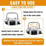 Aluminum Termi-te Bait Station Access Tool – Hassle-Free Opening of Bait Station Lids Making Inspections Faster and Simpler, - Image 5