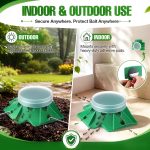 Qualirey 5 Pack Ant Bait Stations (Bait Not Included), Reusable Container for Indoor & Outdoor Use, with Ground Stake and Adhesive Strips (5-Entry) - Image 3