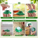 Qualirey 5 Pack Ant Bait Stations (Bait Not Included), Reusable Container for Indoor & Outdoor Use, with Ground Stake and Adhesive Strips (5-Entry) - Image 4