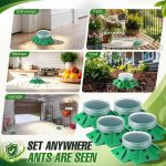 Qualirey 5 Pack Ant Bait Stations (Bait Not Included), Reusable Container for Indoor & Outdoor Use, with Ground Stake and Adhesive Strips (5-Entry) - Image 5