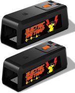 2 Pack Electric Rat & Mouse Traps for Home – 2800V Instant Eliminate, Pet-Safe Enclosed Design, No-Touch Cleanup, Reusable Indoor Rodent Trap for Kitchen, Garage, Basement