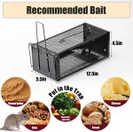 2 Pack Humane Rat Traps 12.5"x5.5"x4.5", Reusable Mouse Traps for Indoor/Outdoor Use, No-Kill Live Capture for Chipmunks, Rats, Mice - Image 2