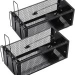 2 Pack Humane Rat Traps 12.5"x5.5"x4.5", Reusable Mouse Traps for Indoor/Outdoor Use, No-Kill Live Capture for Chipmunks, Rats, Mice