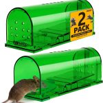 2 Pcs Humane Mouse Traps No Kill,Catch and Release Mouse Traps that Work,Live Mouse Trap Small Capture Cage,Reusable Mice Trap Catch for House & Outdoors