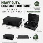 2 Set Rat Bait Station with Concrete Weight 13.8" x 8.3" x 4.3" - Image 2