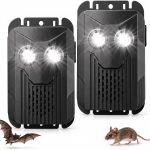 2026 New Ultrasonic Rat Repellent for Car Rodent Repellent Plug-in Rat Deterrent for Car Engines Battery Operated Rodent Repellent Under Hood Keep Mice Squirrel Out of Attic Barn 2 Pack