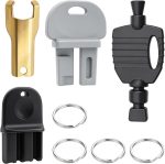 4 PCS Bait Station Keys for EZ KLEAN, FBS, PROTECTA EVO, AEGIS with 4 Key Rings for Indoor & Outdoor Use