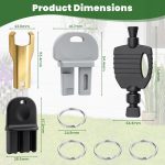4 PCS Bait Station Keys for EZ KLEAN, FBS, PROTECTA EVO, AEGIS with 4 Key Rings for Indoor & Outdoor Use - Image 2