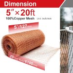 5 Inch×20 ft Copper Mesh Rodent Control, 100% Pure Copper Barrier - Image 2