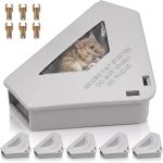 6 Pack Gray Mouse Bait Stations with Visible Window & Keys