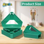 6 Pack Green Mouse Bait Stations with Visible Window & Keys - Image 2