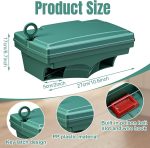 6 Pack Rat Bait Stations with Key Reusable Mouse Stations Mice Blocks Heavy Duty Boxes for Outdoor Rodents Mice Blocks, Bait Not Included (Classic,Green) - Image 2