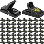 60 Pcs Mouse Snap Traps Plastic Reusable for Home Indoor Bulk