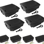8 Pack Key–Required Rat Bait Stations & Mouse Bait Stations – 4 Large & 4 Compact, Lockable Weather–Resistant Plastic for Indoor & Outdoor – & Pets Safe