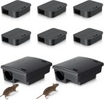 8 Pack Rat Station Box with Key 2 Large & 6 Compact Bait Stations