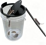 Bucket Lid Mouse Trap Metal 5 Gallon Bucket lid,Strong Metal Material that Cannot be Bitten, auto Reset, (1pack) (Black)