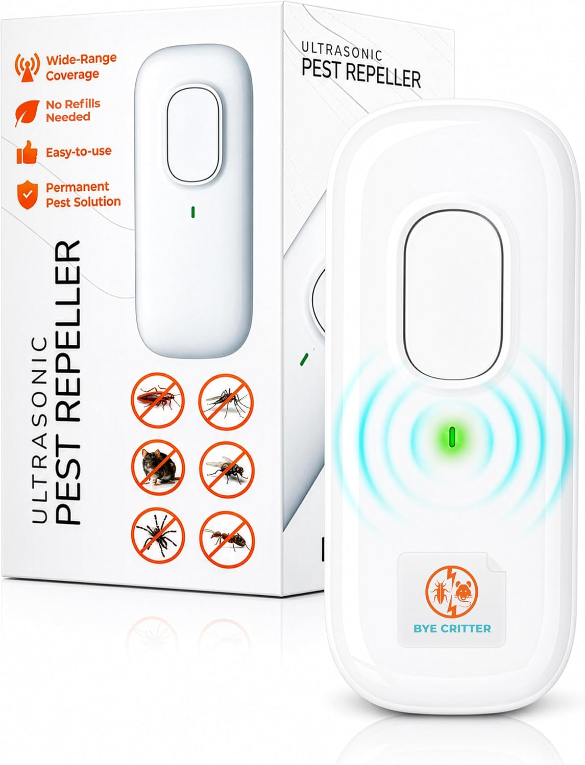 Bye Critter Ultrasonic Pest Repeller, Mice Repellent Indoor Rat Repellent Bye Critter Ultrasonic Pest Repeller, Mice Repellent Indoor Rat Repellent - Image 1