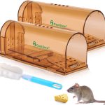 CaptSure™ 2-Pack Humane Mouse Traps Indoor for Home - Small Live Mouse Trap Catch and Release, Mice Traps for House Indoor & Outdoor - Reusable Catcher & No Kill Traps for Rodent/Voles
