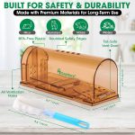 CaptSure™ 2-Pack Humane Mouse Traps Indoor for Home - Small Live Mouse Trap Catch and Release, Mice Traps for House Indoor & Outdoor - Reusable Catcher & No Kill Traps for Rodent/Voles - Image 2