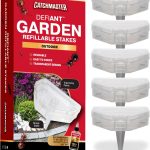 Catchmaster DEFIANT Reusable Outdoor Garden Stake Ant Traps (5 Pack), Bait NOT Included – Bait Stations That Hold Liquid Ant Killer - For Garden, Soil & Mulch – Discreet Bait Stations for Pest Control