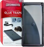 Catchmaster Rat & Mouse Glue Traps 12 Pack, Large Heavy Duty Sticky Traps