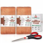 Copper Mesh Roll for Rodent Control, 4 in x 10 ft, Pack of 2 with Scissors