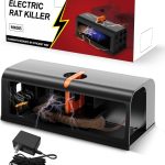Electric Rat Trap Indoor for Home, 3900V Electronic Rat Trap Zapper with Anti-Escape Baffle, No-Touch Cleanup, Reusable Plug-in Rodent Trap for Home Kitchen Garage