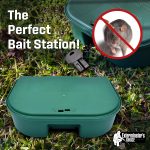 Exterminators Choice Large Rat Bait Station Box with 1 Key - Plastic, Green Heavy-Duty Weather-Resistant Outdoor Bait Station - Discreet Green Box with Lockable Holder - Image 2