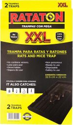 Glue trap for rats and mice, for extra large animals, without poison, non-toxic, you can release the animal just apply cooking oil. Easy to use indoor and outdoor use, Safe for people and pets