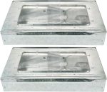 Humane Mouse Trap 2-Pack – No Winding or Resetting, Non-Jamming, Clear Window View, Silver, No-Kill Indoor Mouse Traps, Preferred by Professional Pest Controllers