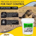 Kaput-D Pocket Gopher Bait Bucket - Ready-to-Use Wheat Grains for Effective Rodent Bait, Perfect for Residential & Agricultural Use - Diphacinone Formula for Lawn, Turf & Crop Areas (30 lbs) - Image 2