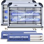 LiBa Electric Bug Zapper 2-Pack Indoor Insect Killer 2800V with 4 Bulbs