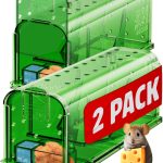 Motel Mouse Humane Mouse Traps No Kill Live Catch and Release 2 Pack - Reusable, Easy to Use & Clean, No Touch Release, Sensitive Includes Cleaning Brush, Instruction Manual & Video - Mousetrap Indoor