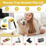 Mouse Trap Bucket Lid, Mouse Traps Indoor for Home, 5 Gallon Bucket Mouse Rat Trap, Auto Reset Reusable Multi-Catch and Releases Humane Mouse Rat Mice Traps for Outdoor Chicken Coop Barn Garage 4pack - Image 2