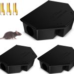 Mysora 3 Pcs Rat Stations with Keys Mouse Boxes Lockable