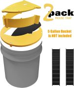 Pack 2 Bucket Lid Mouse Rat Trap, Mouse Catching Tool, Trap Door Style, Multi Catch, Auto Reset, Indoor Outdoor, 5 Gallon Bucket Compatible (Mixed) - Image 2