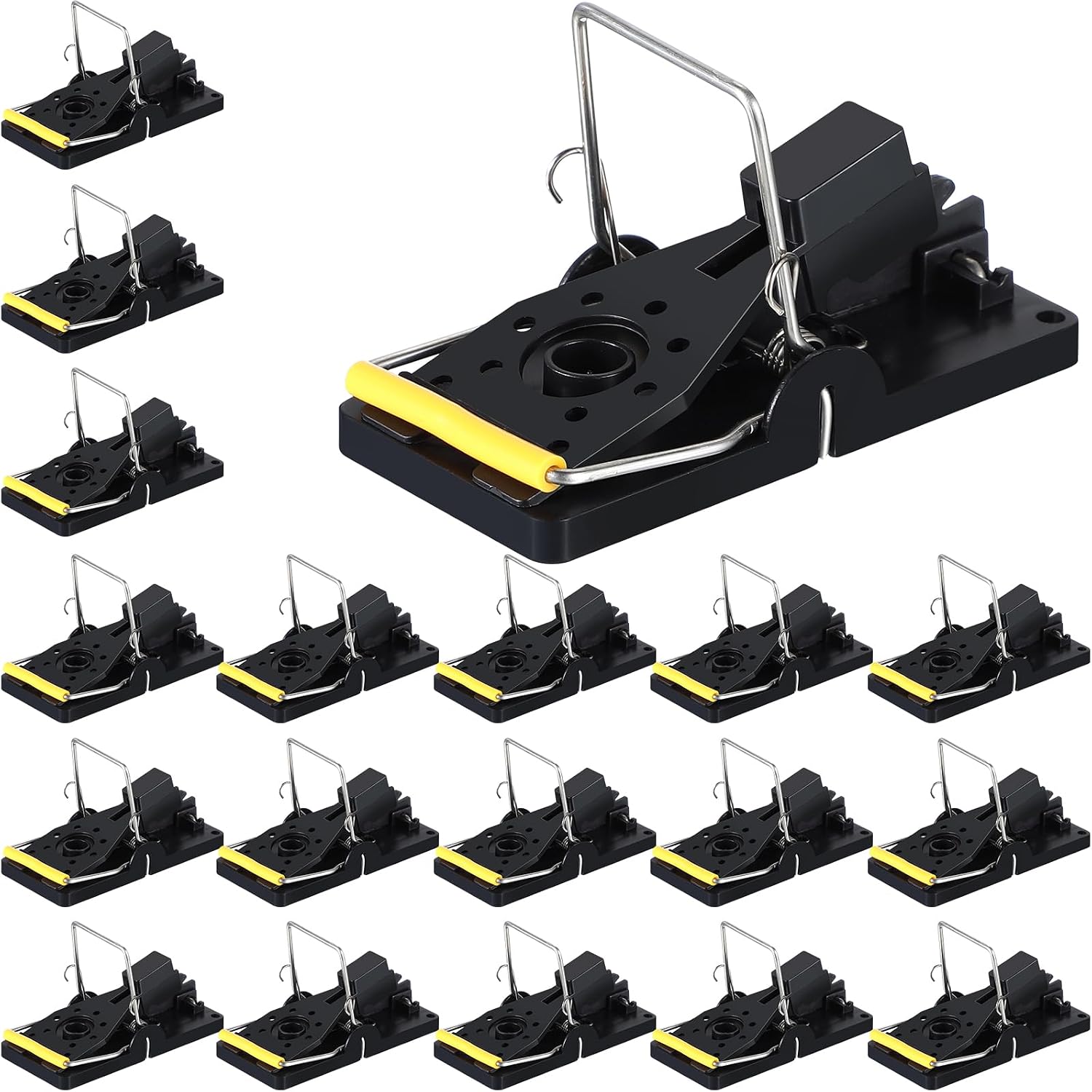 Qualirey 18 Pcs Mouse Traps Bulk Plastic Snap Rat Trap Qualirey 18 Pcs Mouse Traps Bulk Plastic Snap Rat Trap Reusable, Fast Kill - Image 1