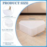 Qualirey 2 Pcs Large Rat Bait Station Mouse Bait Box with Key, Transparent - Image 2